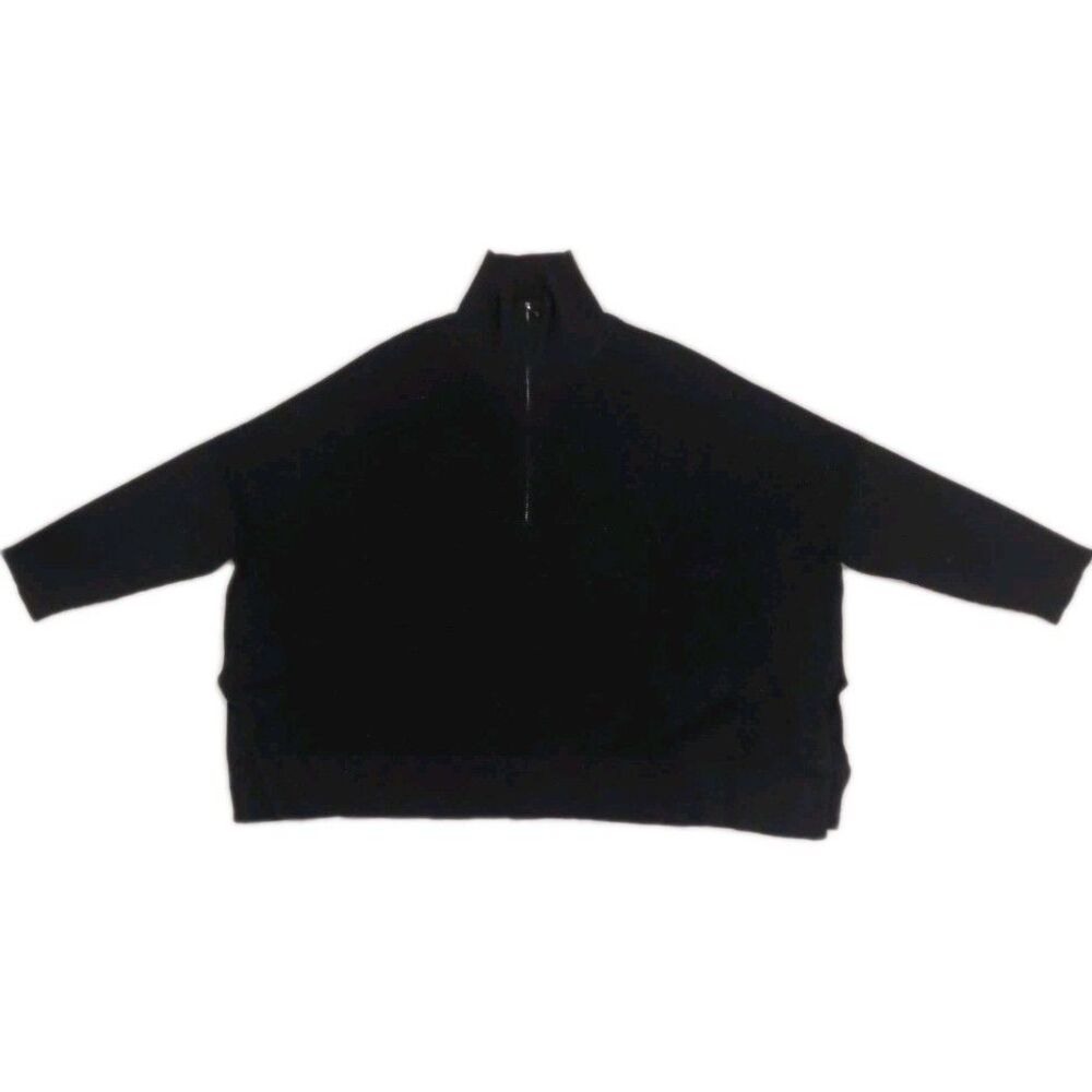 Tommy Bahama TANGO BLACK SHIMMER Bonita Half-Zip Poncho Sweater L/XL